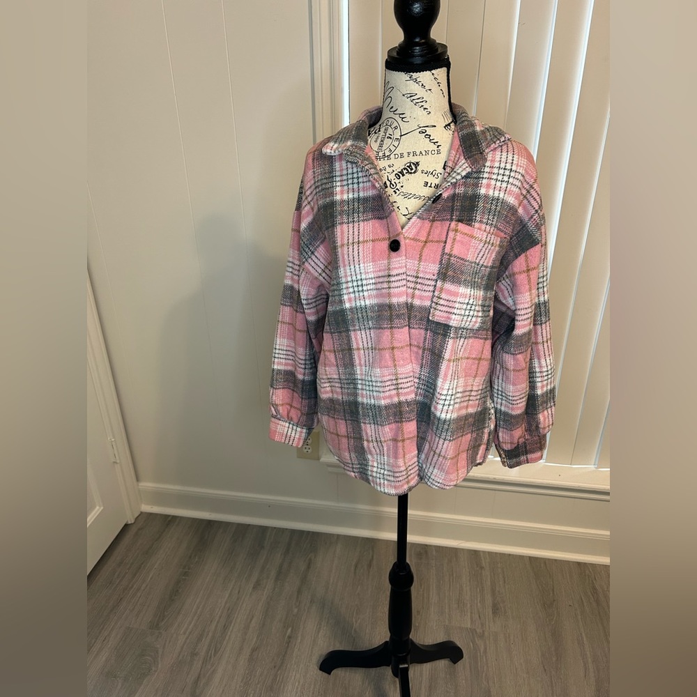 Pink flannel shirt